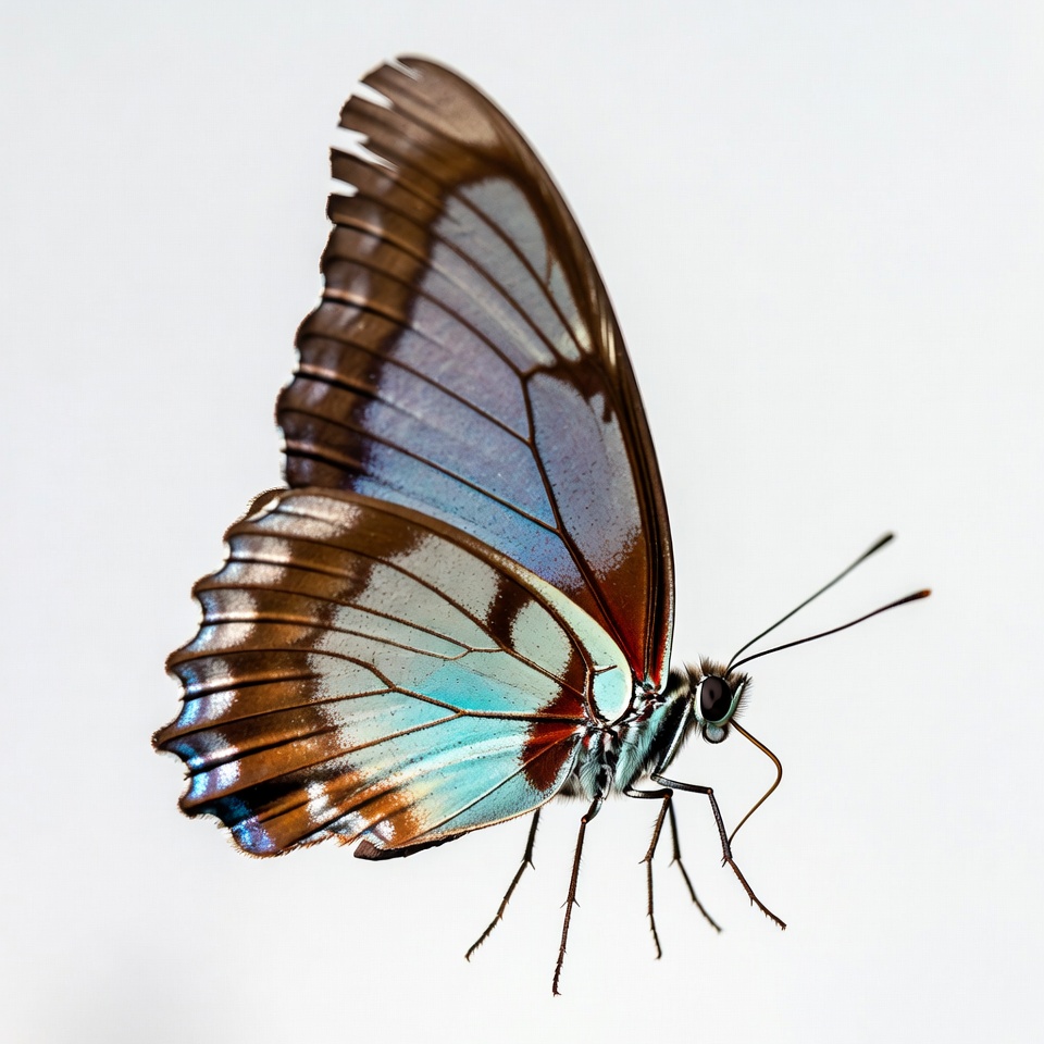 Colorful Butterfly on White Background Colorful Butterfly on White Background