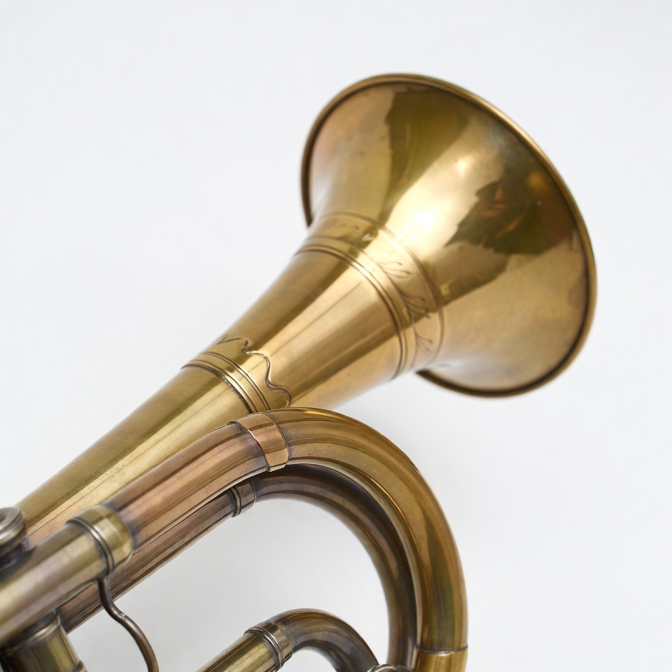 Brass Trumpet on White Background Brass Trumpet on White Background