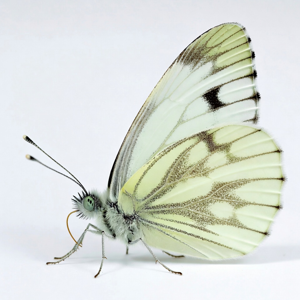 White butterfly with black spots White butterfly with black spots