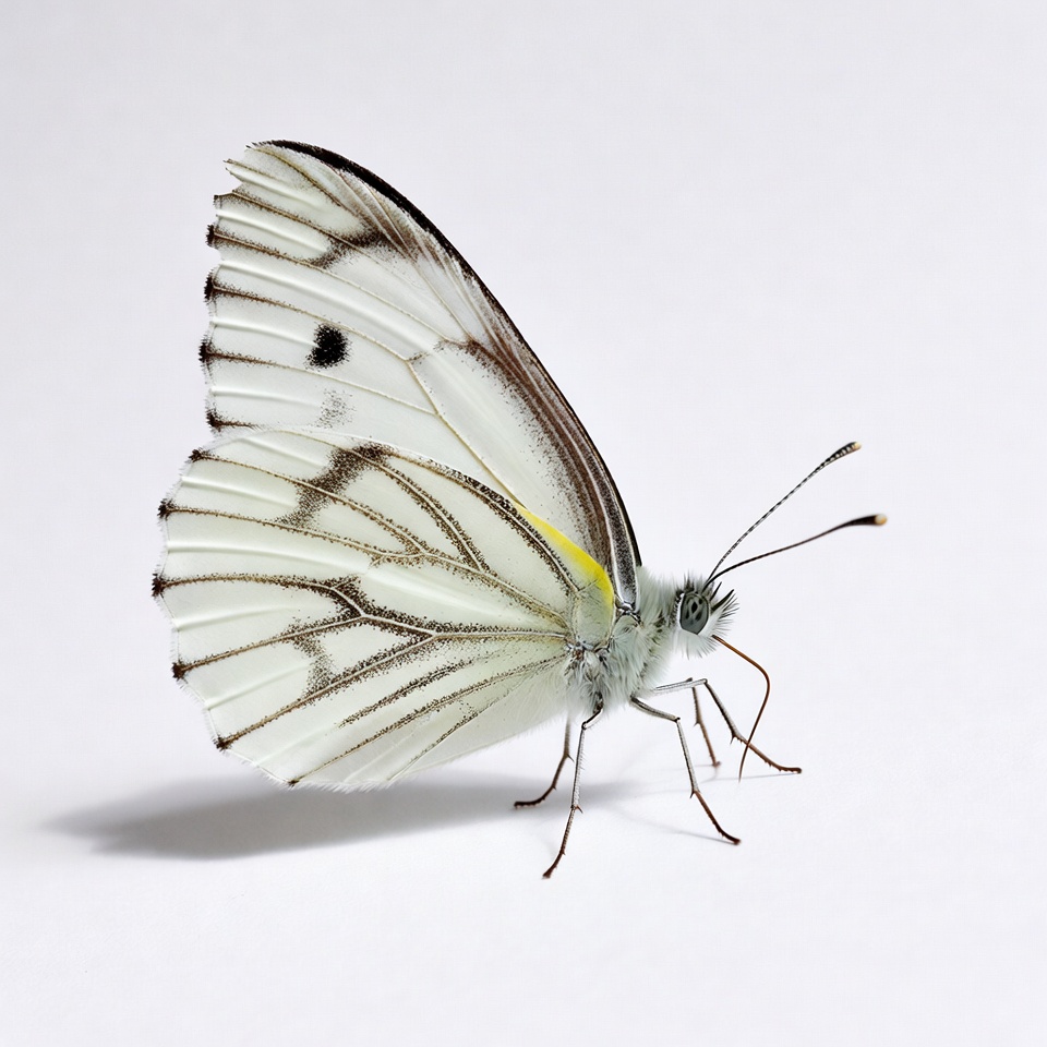 White butterfly on white background White butterfly on white background