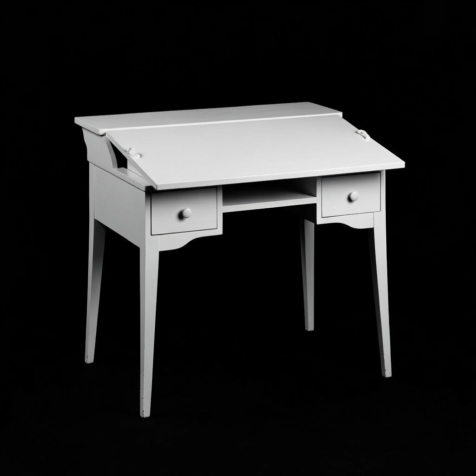 White slant-top desk White slant-top desk