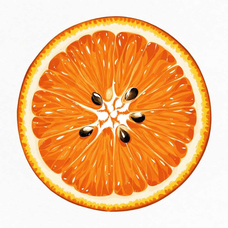 Orange fruit slice illustration Orange fruit slice illustration