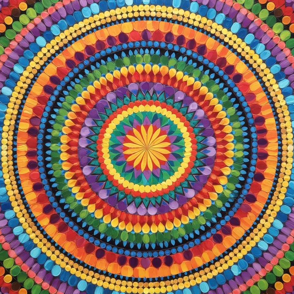 Colorful Mandala Dot Art Colorful Mandala Dot Art