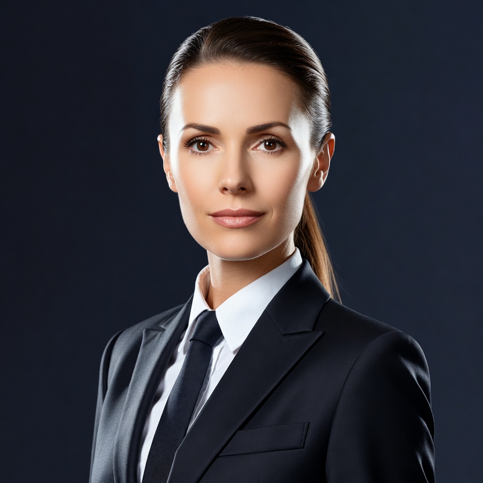 Woman in black suit and tie Woman in black suit and tie