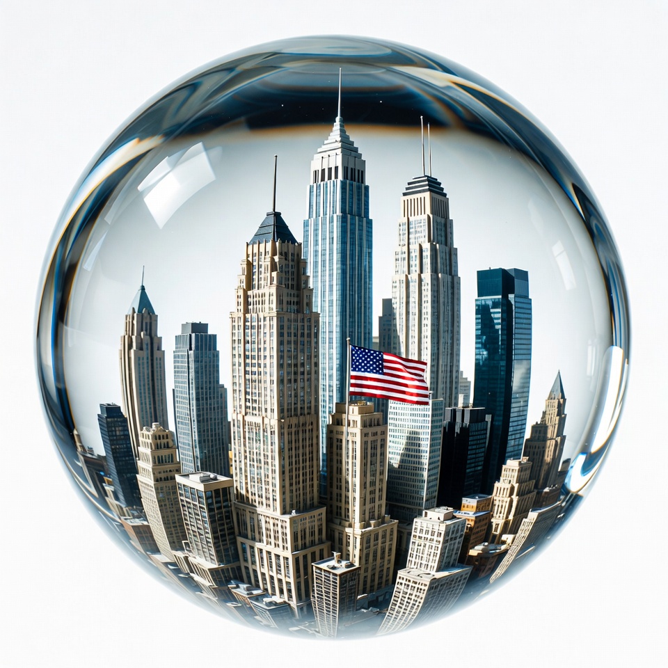 New York Skyline in Glass Sphere New York Skyline in Glass Sphere