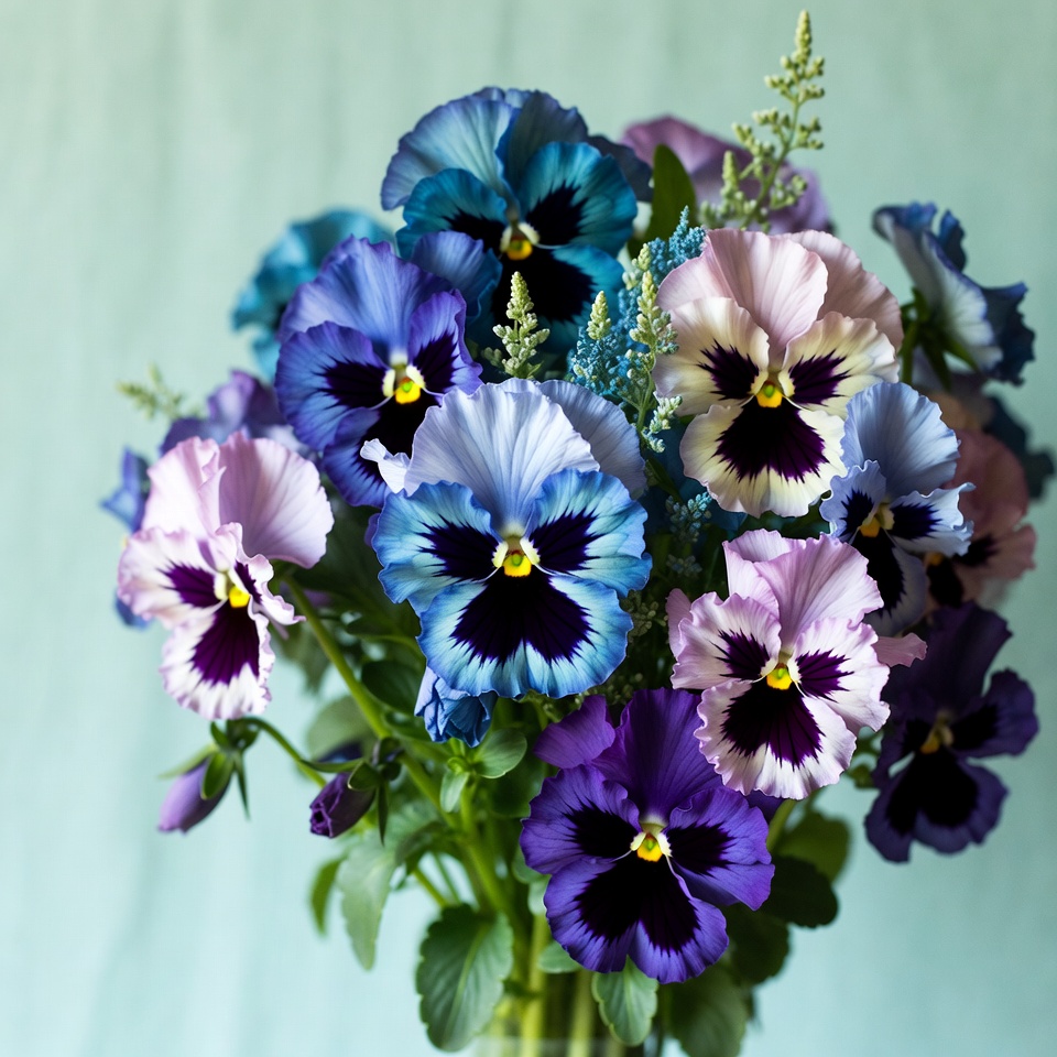 Vibrant Purple Pansy Bouquet Vibrant Purple Pansy Bouquet