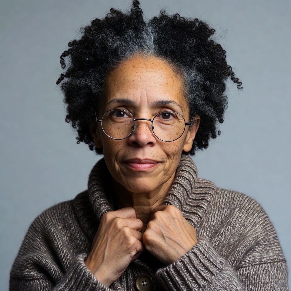 Elderly African-American woman in glasses Elderly African-American woman in glasses