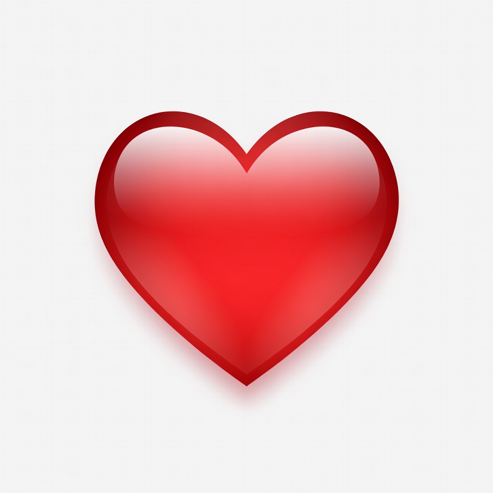 Red glossy heart icon Red glossy heart icon