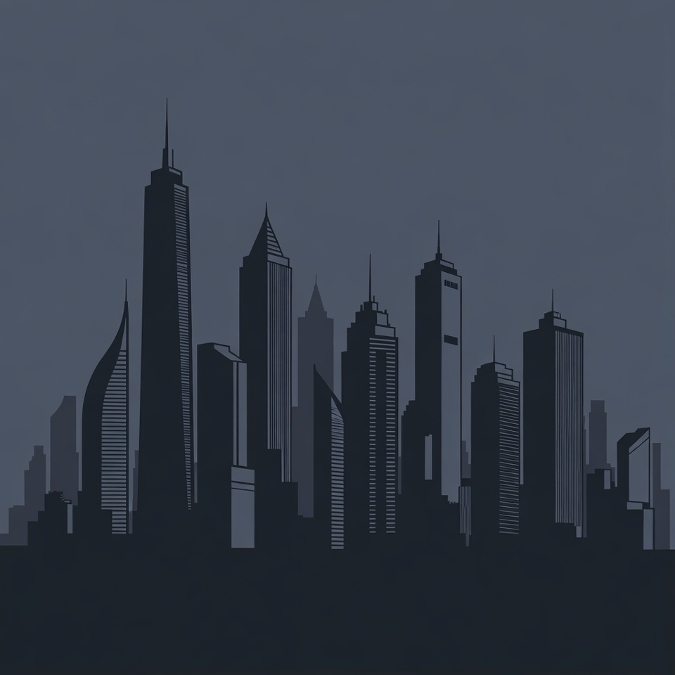 Modern City Skyline Silhouette Modern City Skyline Silhouette