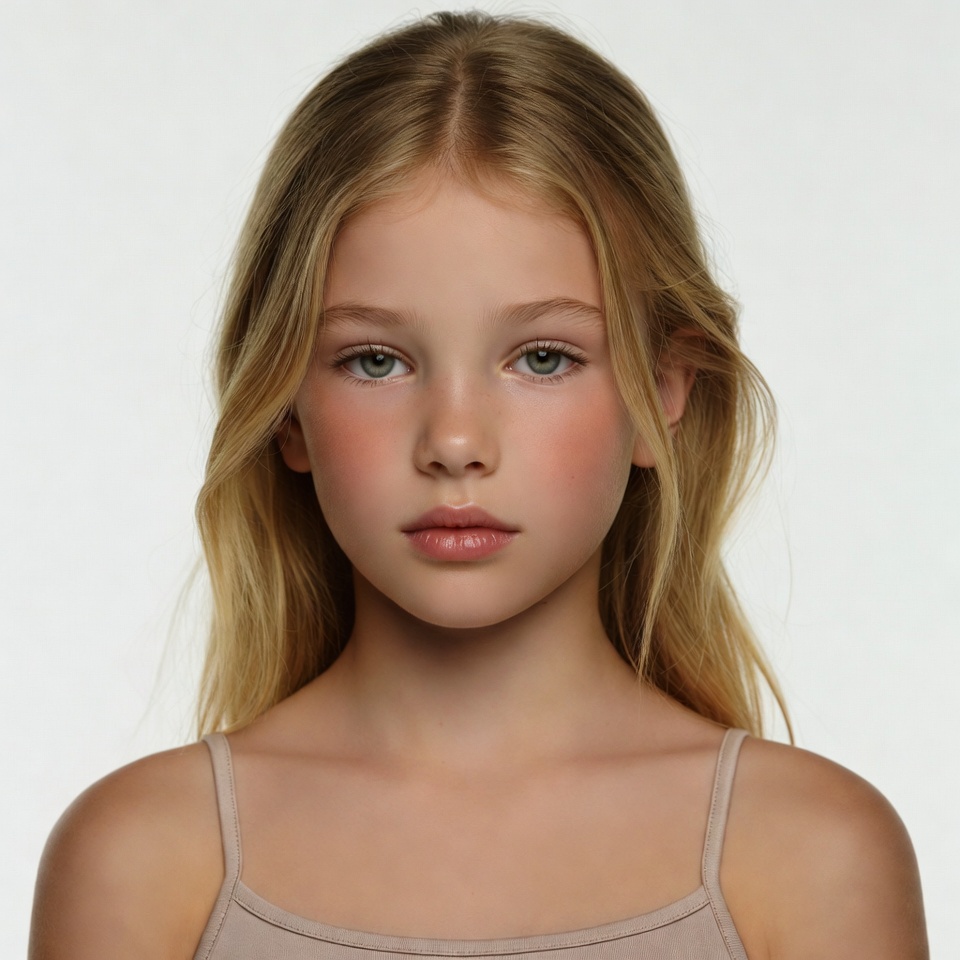 Blonde girl with green eyes Blonde girl with green eyes