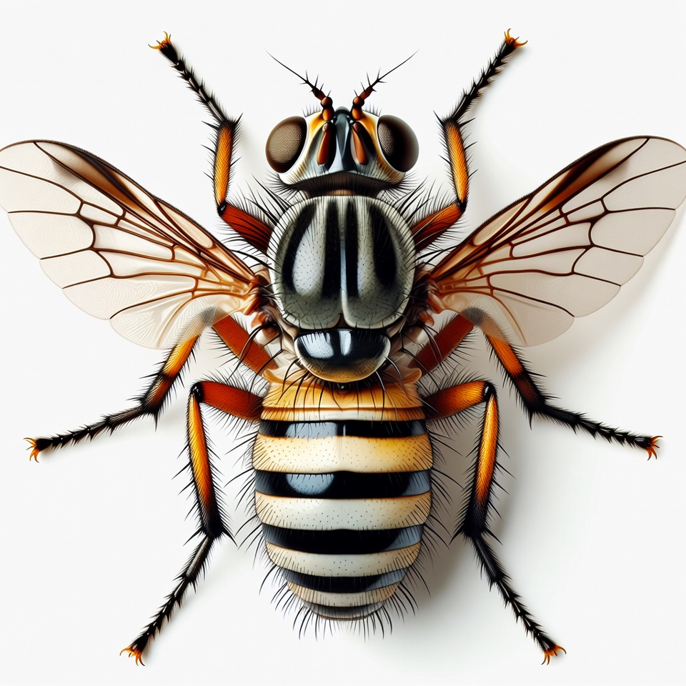 Detailed illustration of hoverfly Detailed illustration of hoverfly