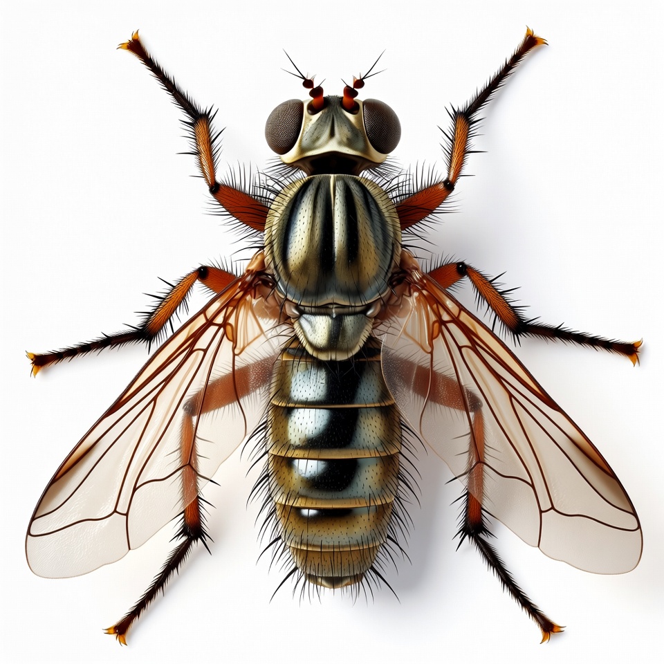 Detailed illustration of hoverfly Detailed illustration of hoverfly