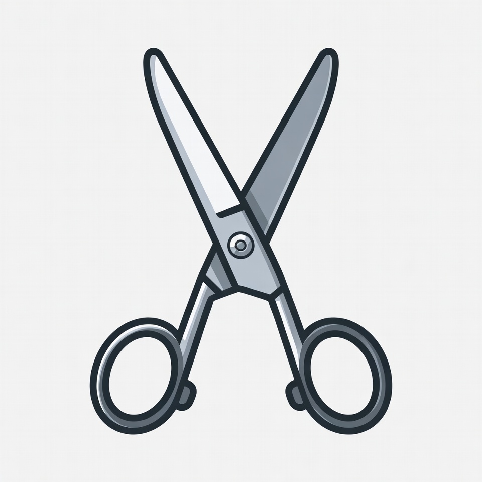 Open Scissors Illustration Open Scissors Illustration