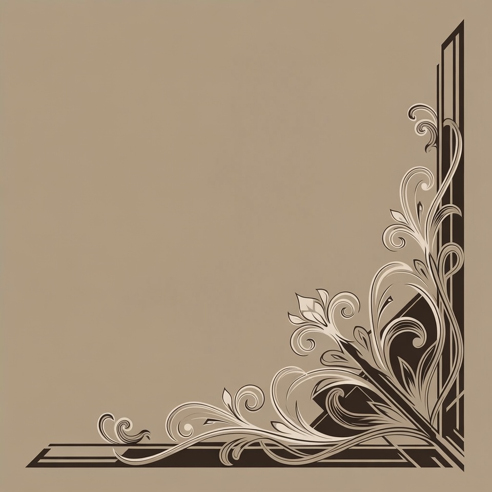 Ornate Floral Corner Border Design Ornate Floral Corner Border Design
