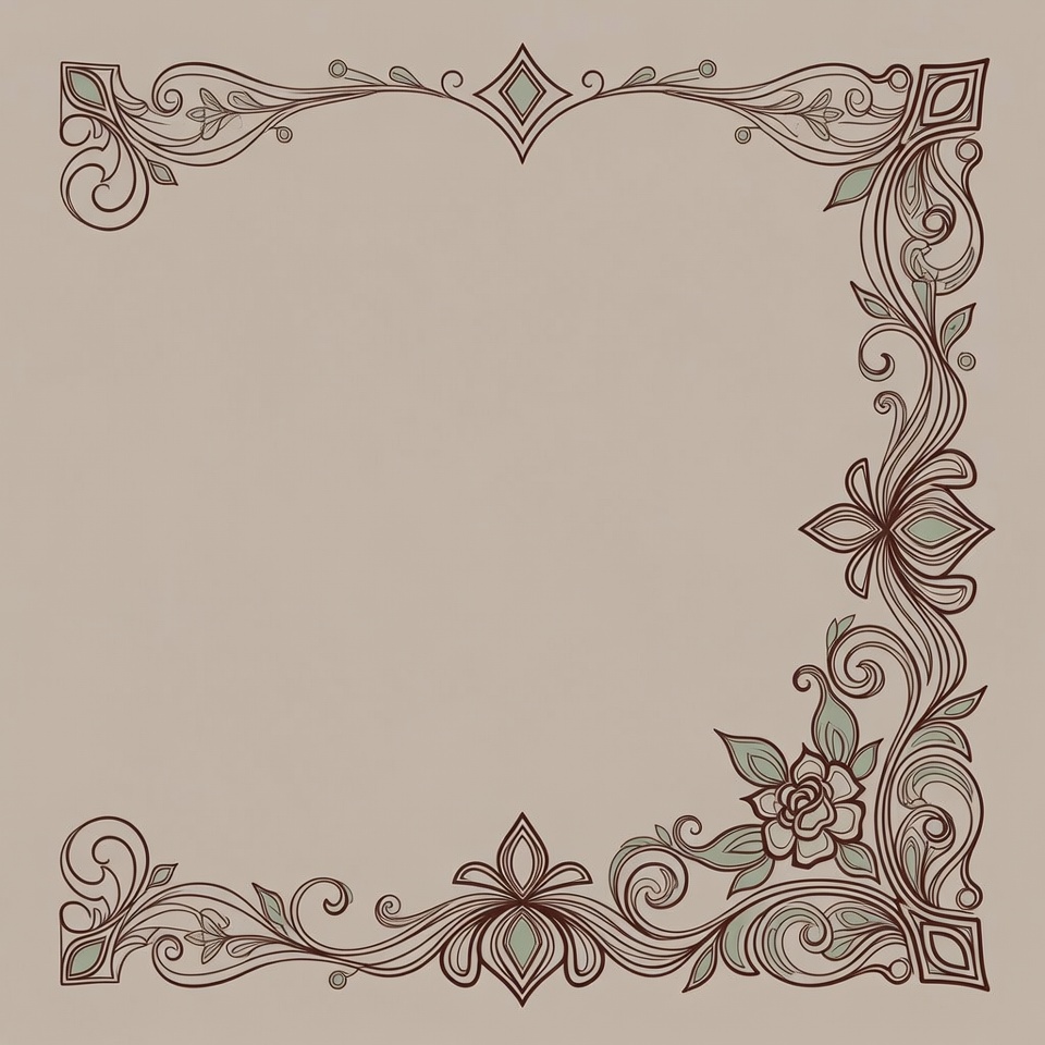 Ornate Floral Vector Frame Ornate Floral Vector Frame