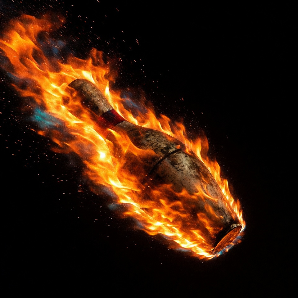 Flaming Bowling Pin Flaming Bowling Pin