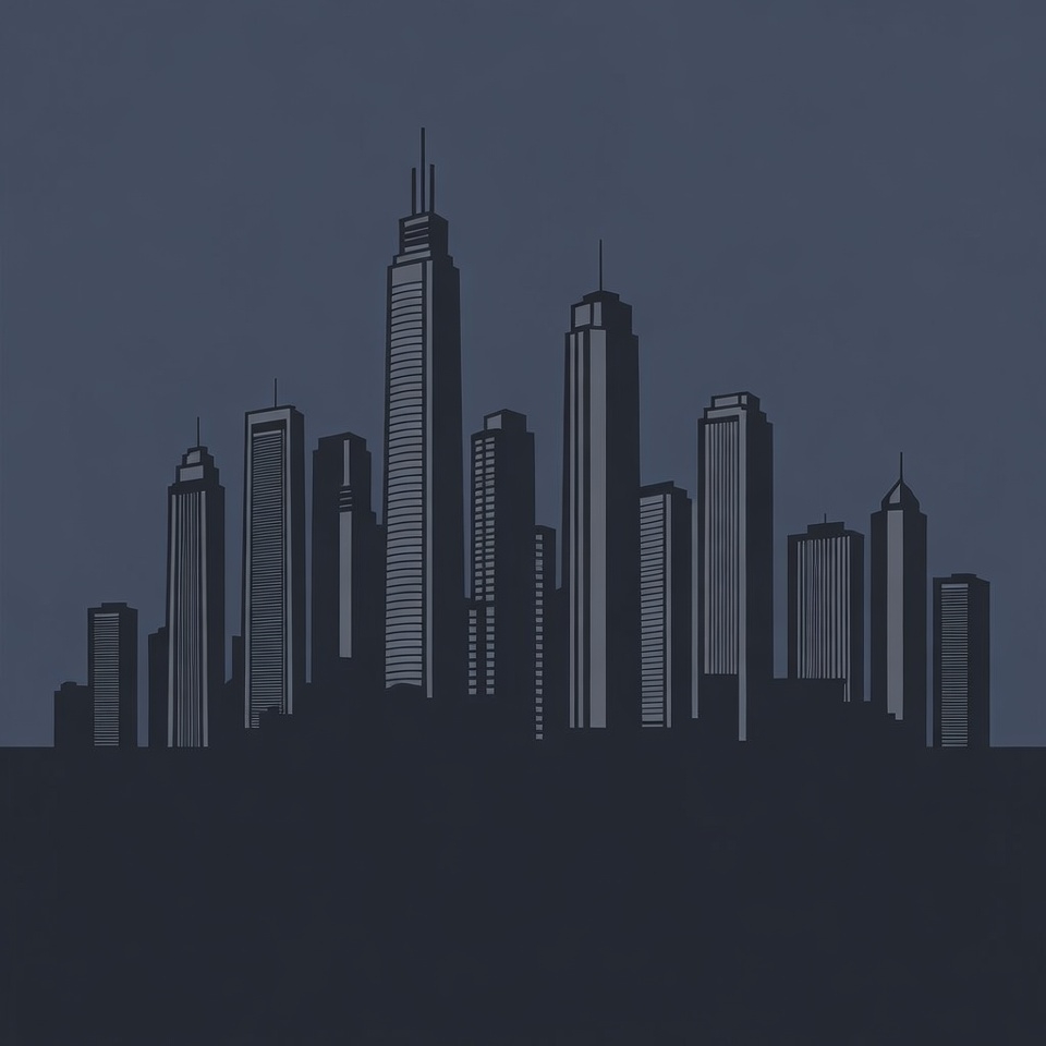 Silhouette of City Skyline Silhouette of City Skyline