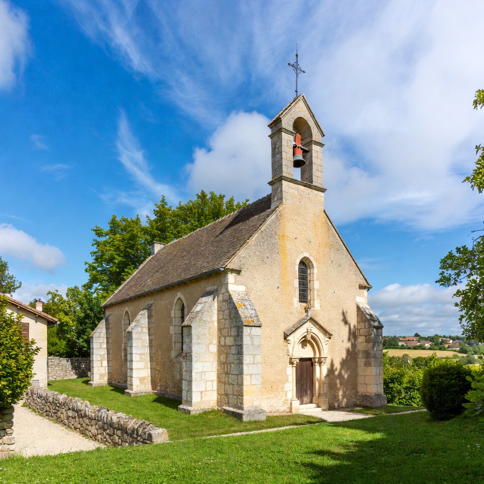 Stone chapel with bell tower Stone chapel with bell tower