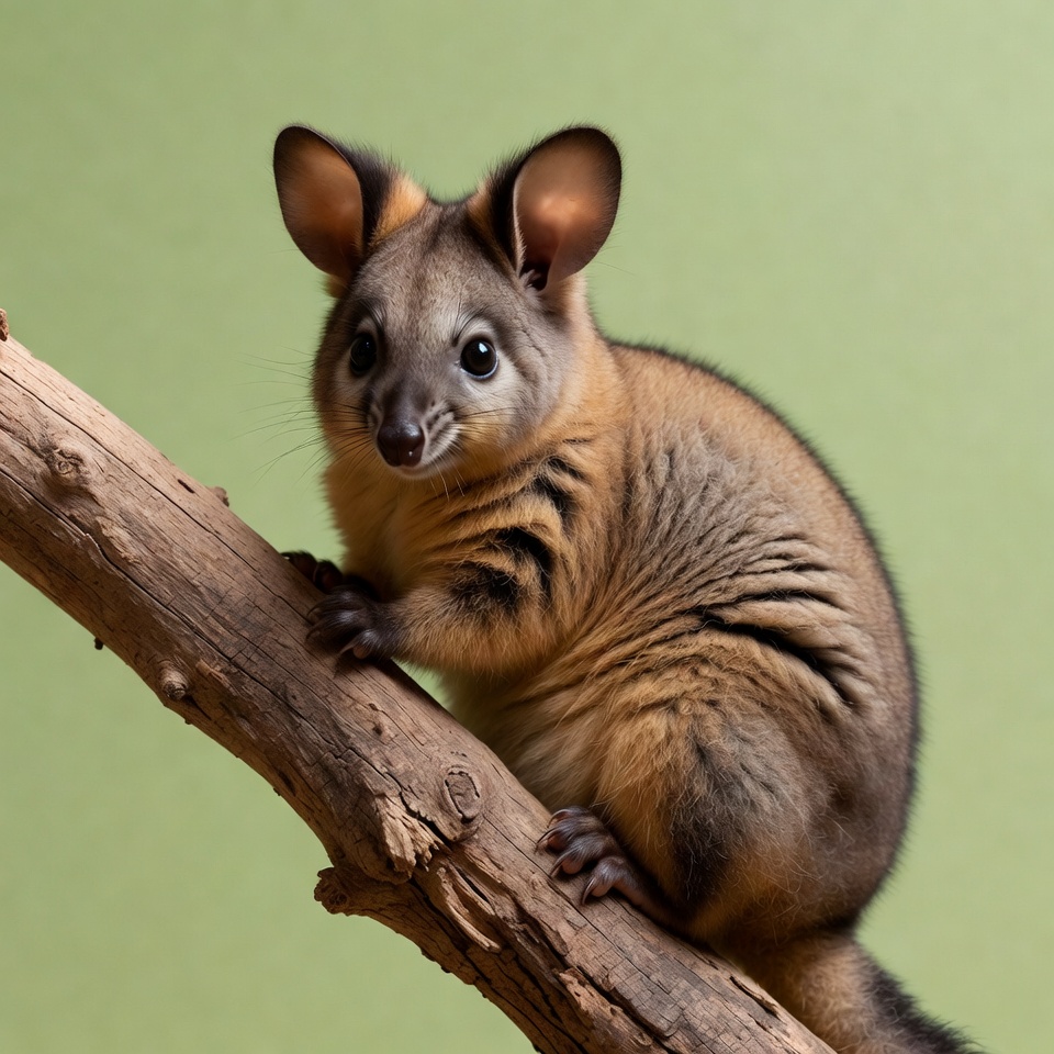 Quoll clinging to branch Quoll clinging to branch