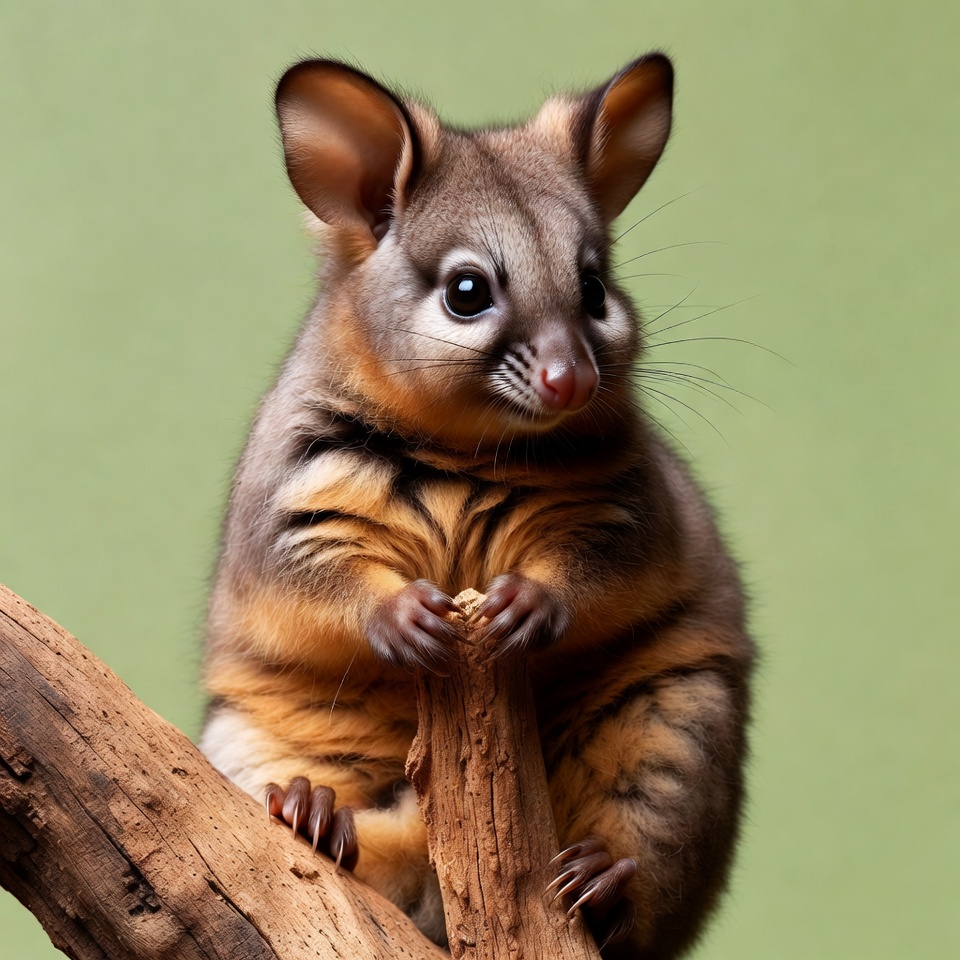 Sugar Glider on Tree Branch Sugar Glider on Tree Branch