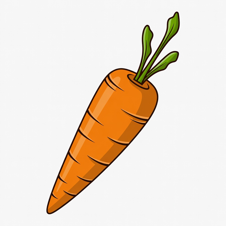 Cartoon carrot on white background Cartoon carrot on white background