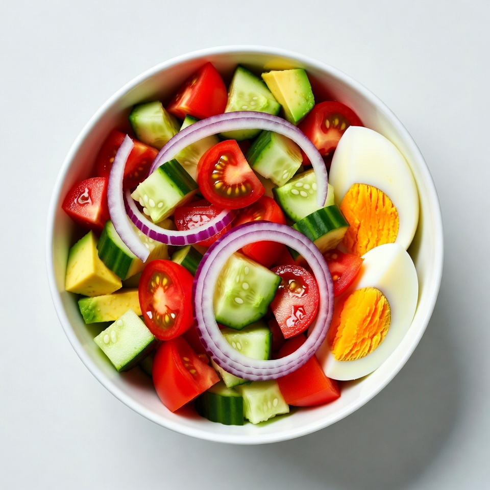 Fresh Tomato Cucumber Salad with Egg Fresh Tomato Cucumber Salad with Egg