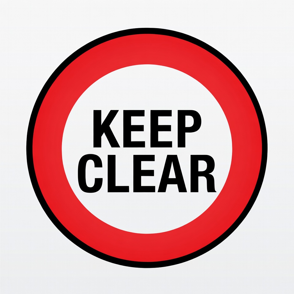 Keep Clear Red Sign Keep Clear Red Sign