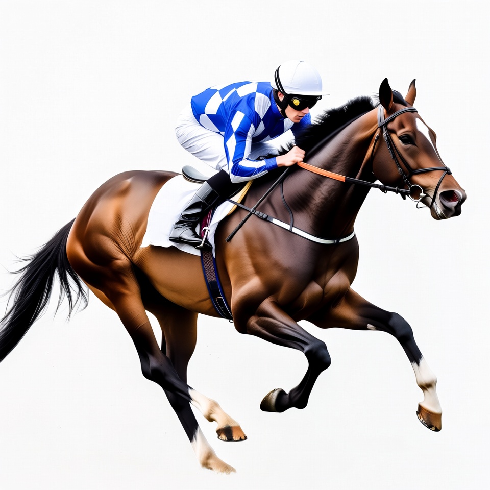 Jockey riding racehorse Jockey riding racehorse
