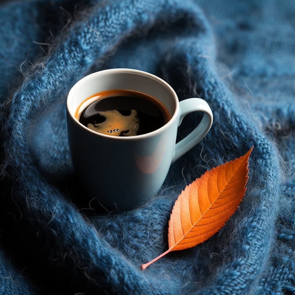 Coffee Cup with Autumn Leaf Coffee Cup with Autumn Leaf