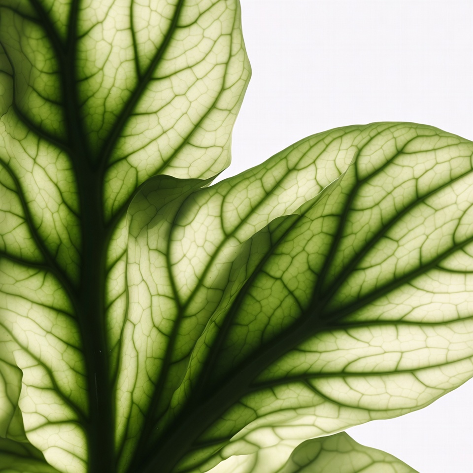 Glowing Green Leaf Veins Glowing Green Leaf Veins