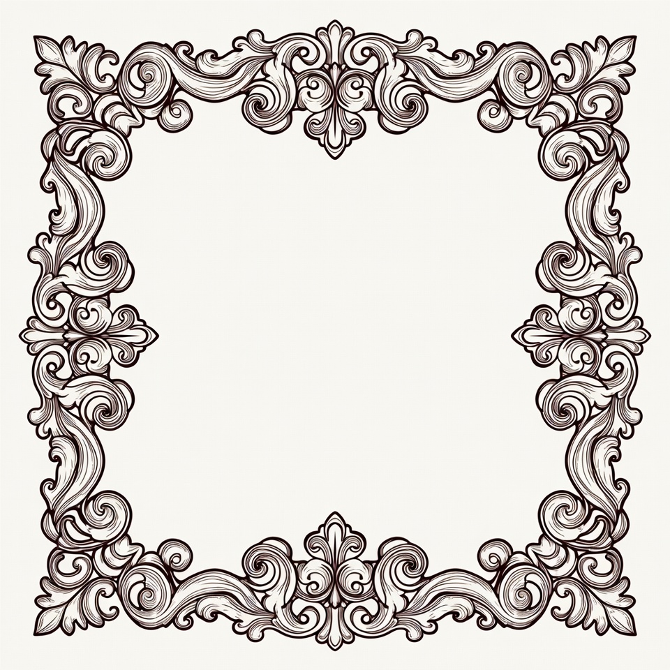 Ornate Vintage Frame Illustration Ornate Vintage Frame Illustration