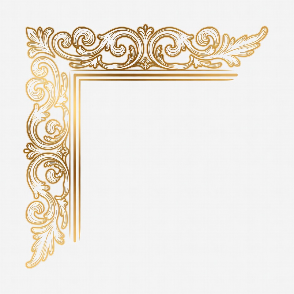 Gold Ornate Corner Border Gold Ornate Corner Border