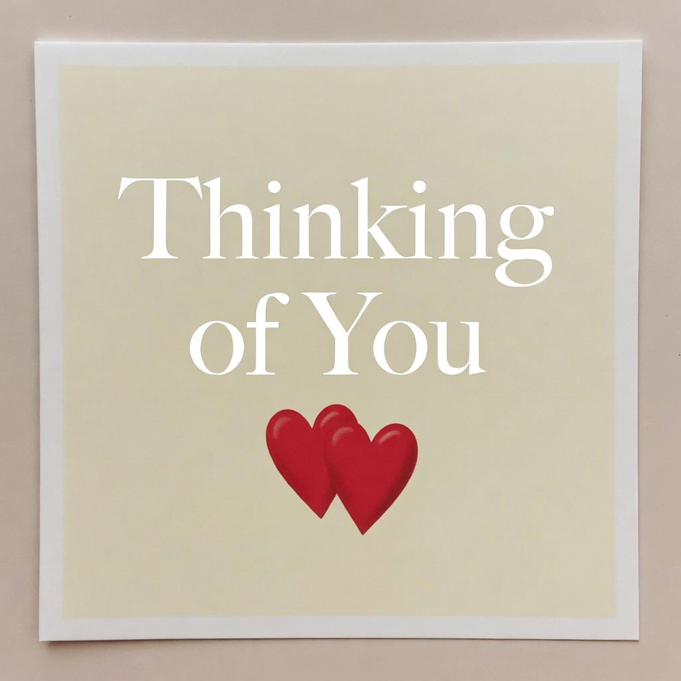 Thinking of You with Hearts Thinking of You with Hearts