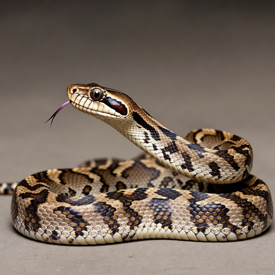 Coiled Albino Rat Snake Coiled Albino Rat Snake