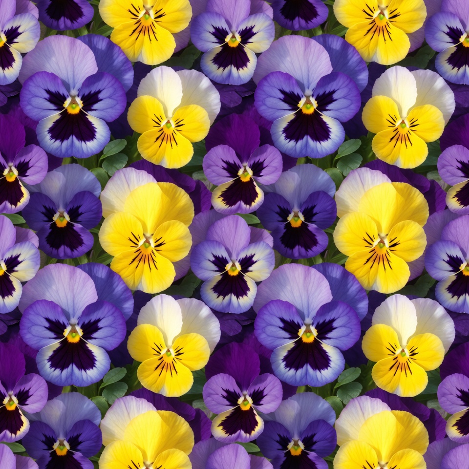 Purple and Yellow Pansy Flowers Purple and Yellow Pansy Flowers