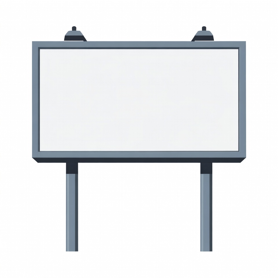 Blank billboard with lights Blank billboard with lights