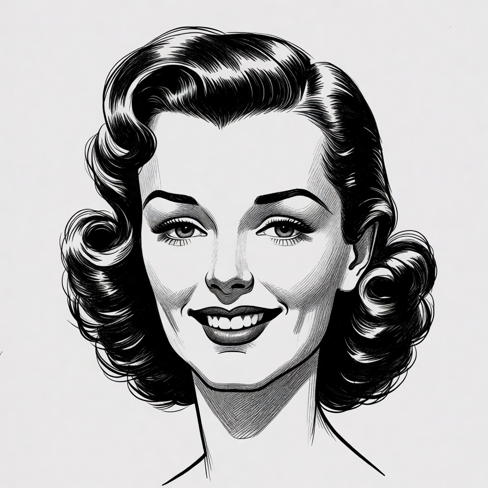 Vintage smiling woman portrait Vintage smiling woman portrait
