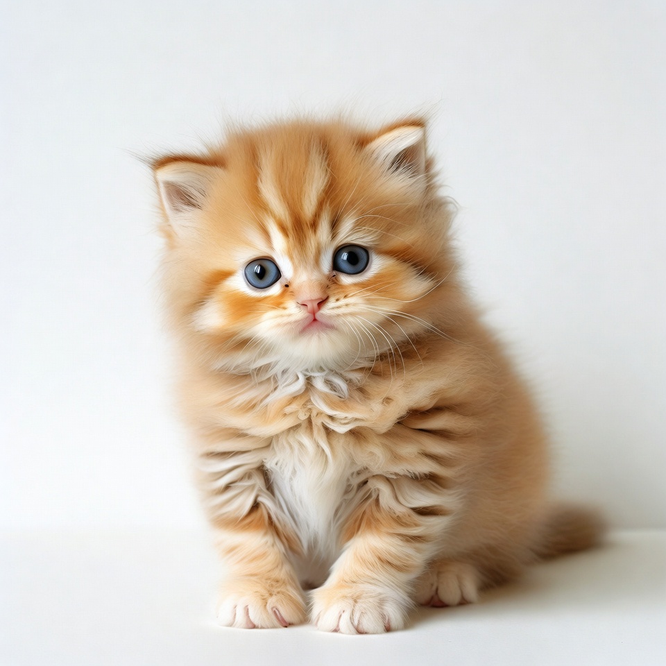 Cute orange kitten sitting Cute orange kitten sitting