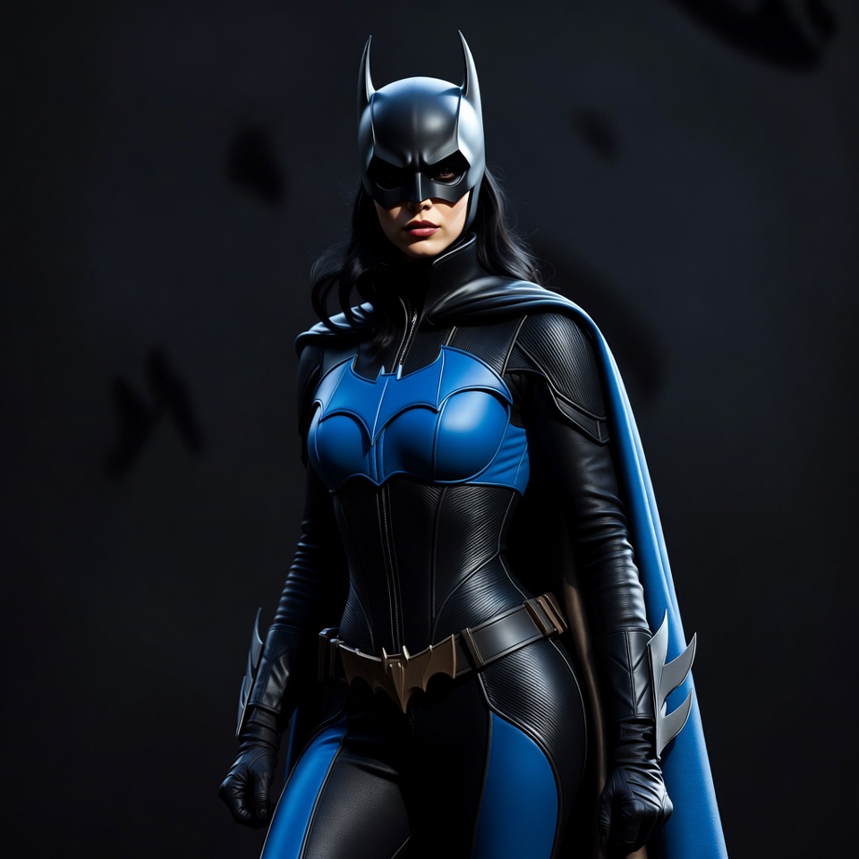 Batgirl in Blue Costume Standing Batgirl in Blue Costume Standing