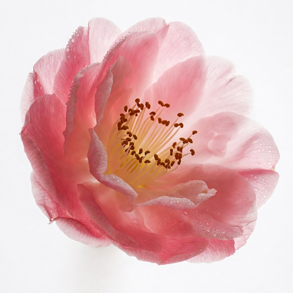 Pink Rose with Dewdrops Pink Rose with Dewdrops