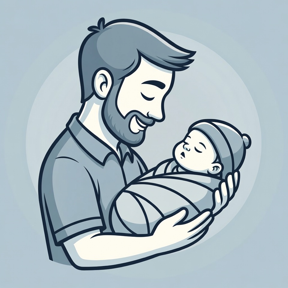Father holding newborn baby Father holding newborn baby