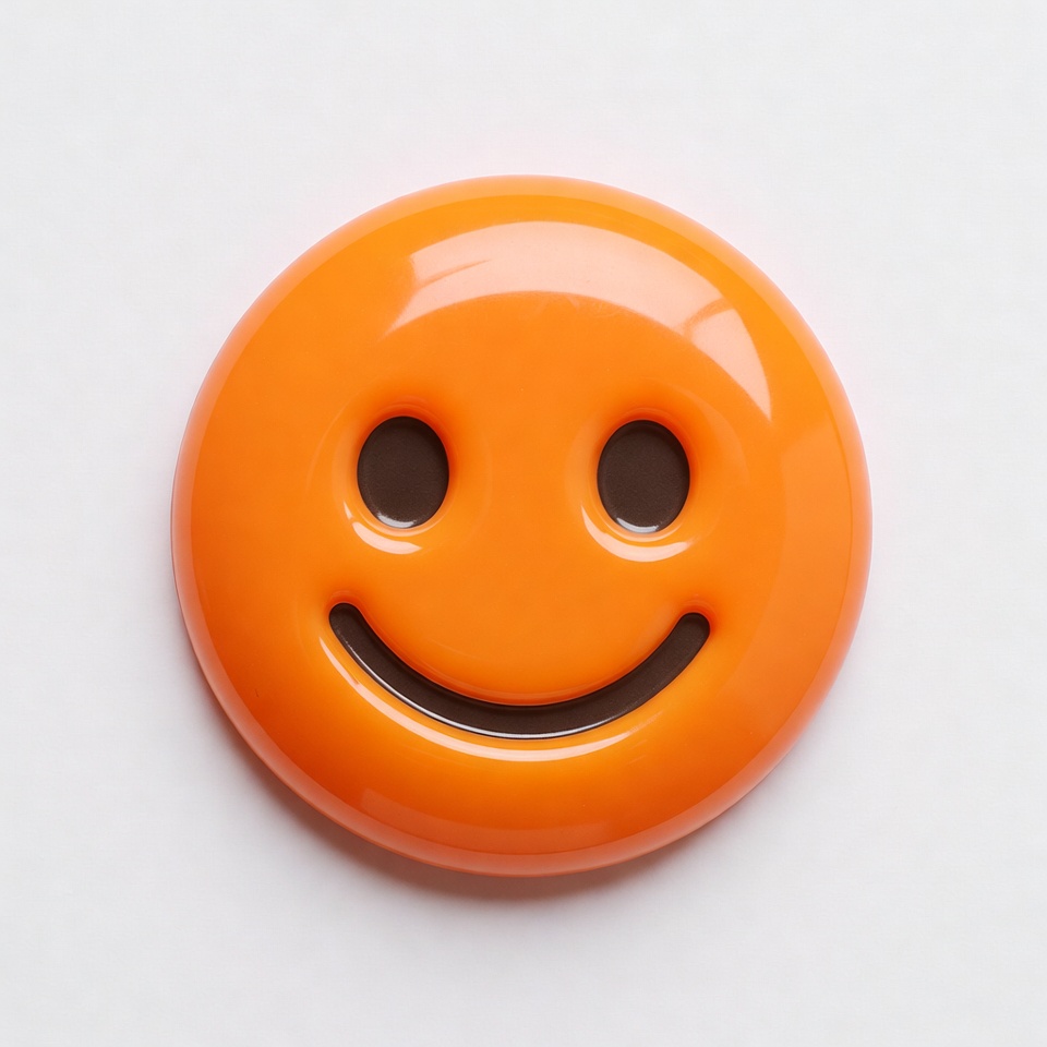 Shiny Orange Smiley Face Shiny Orange Smiley Face