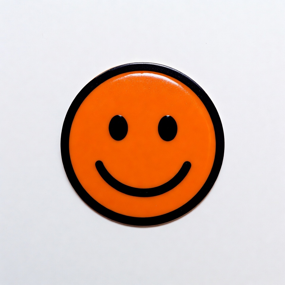 Orange Smiley Face Icon Orange Smiley Face Icon