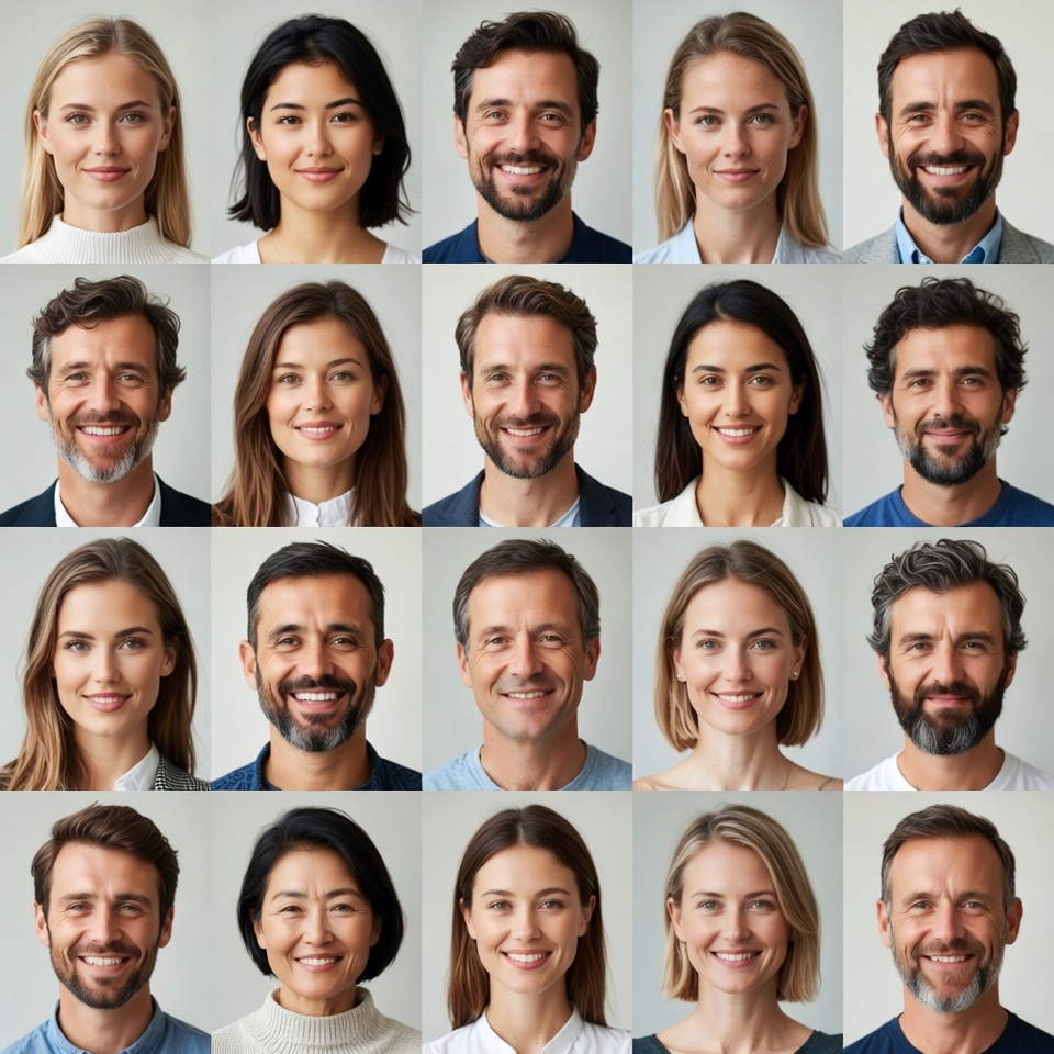 Diverse Smiling Professional Headshots Grid Diverse Smiling Professional Headshots Grid