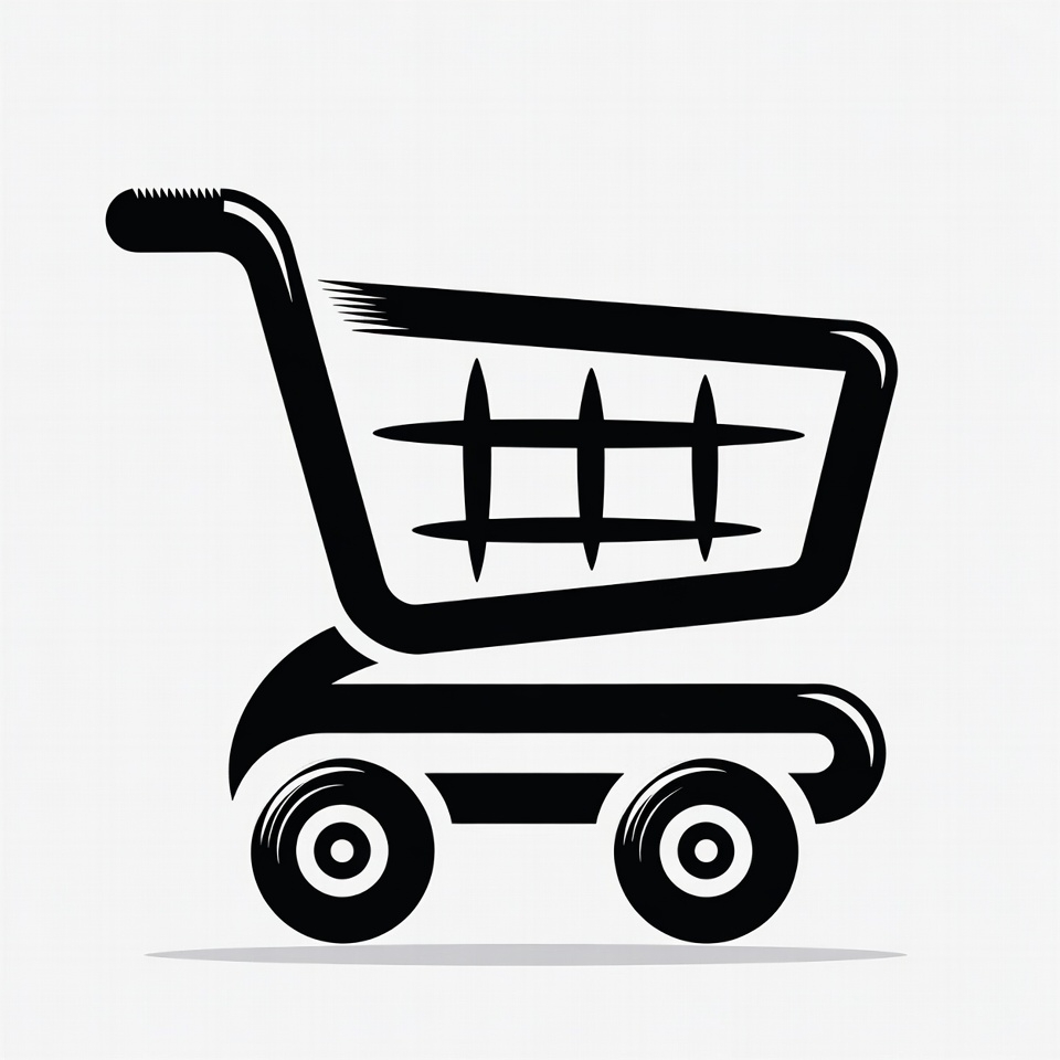 Black Shopping Cart Icon Black Shopping Cart Icon