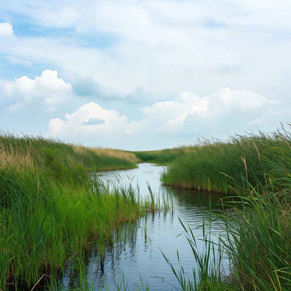 River Winding Through Reeds River Winding Through Reeds
