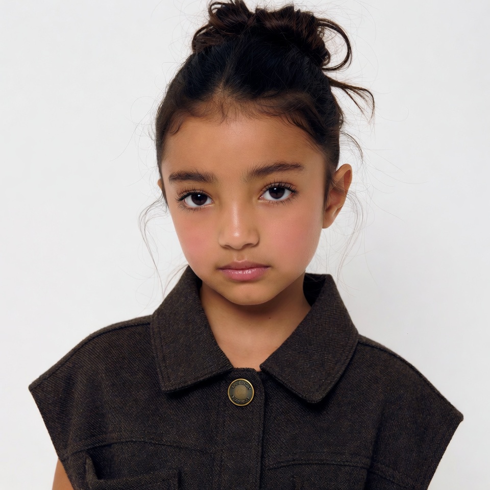 Asian girl in brown vest Asian girl in brown vest