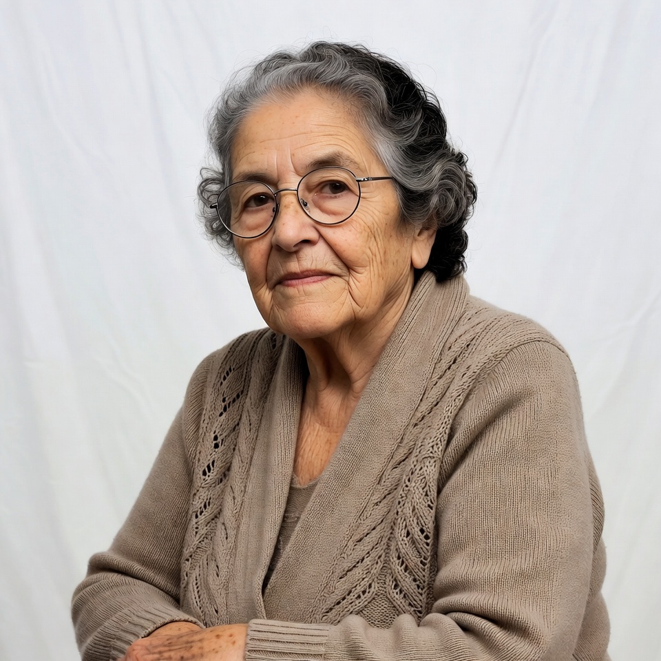 Elderly woman with glasses smiling Elderly woman with glasses smiling