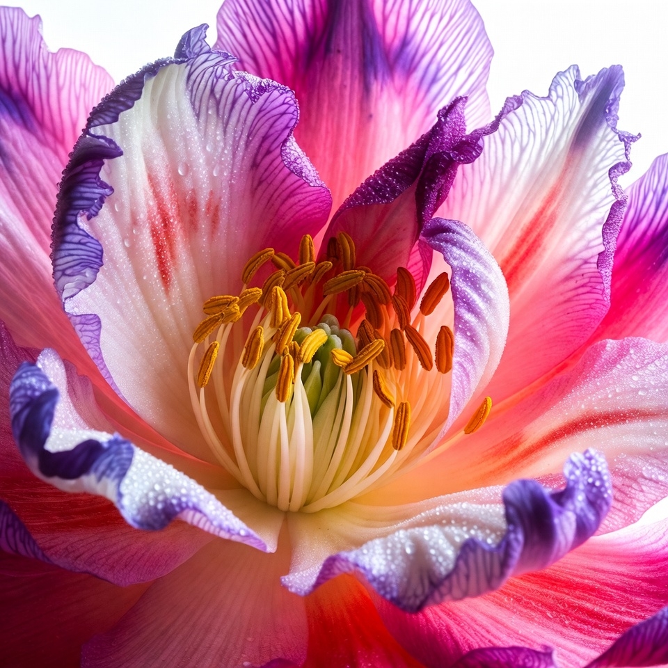 Purple Pink Peony Flower with Dew Purple Pink Peony Flower with Dew