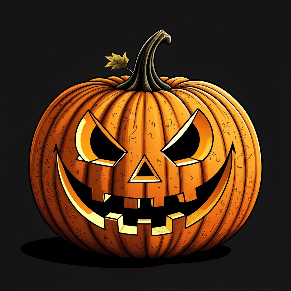 Carved Jack-o'-lantern Pumpkin Carved Jack-o'-lantern Pumpkin